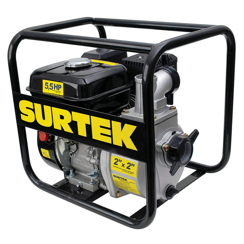 MOTOBOMBA A GASOLINA CON DIÁMETRO DE SUCCIÓN Y DESCARGA DE 2X2", 5.5 HP SURTEK