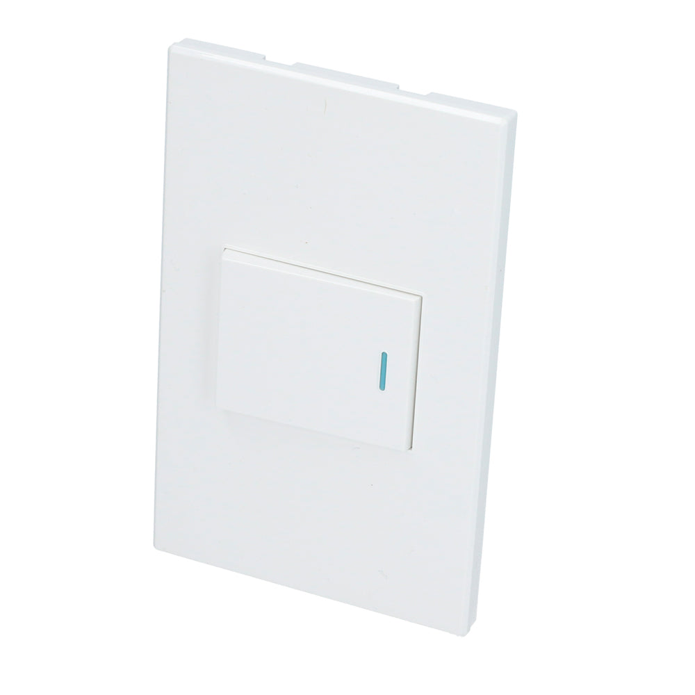 PLACA 1 SWITCH 3 VIAS 1/2, LÍNEA PREMIUM, COLOR BLANCO SURTEK