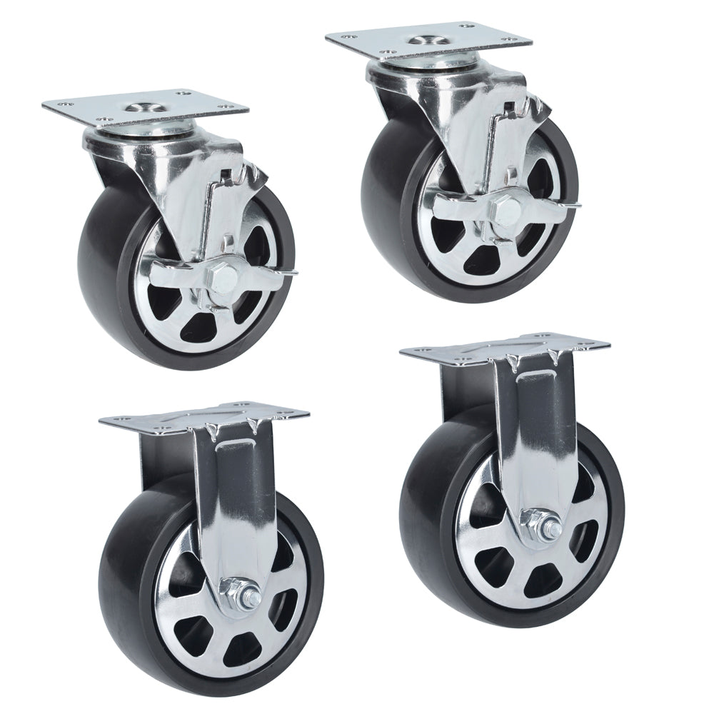 JUEGO DE 4 RUEDAS DE 5" PARA GABINETES SERIE X URREA