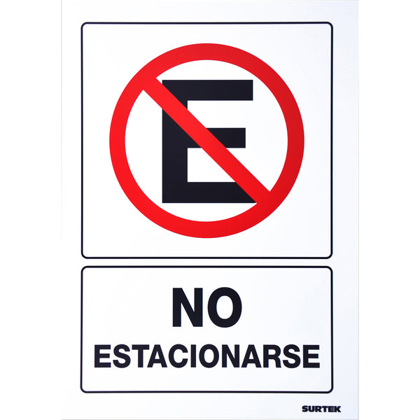 SEÑAL "NO ESTACIONARSE" SURTEK