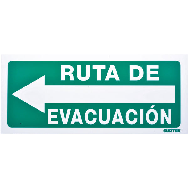 SEÑAL "RUTA DE EVACUACIÓN" IZQUIERDA SURTEK