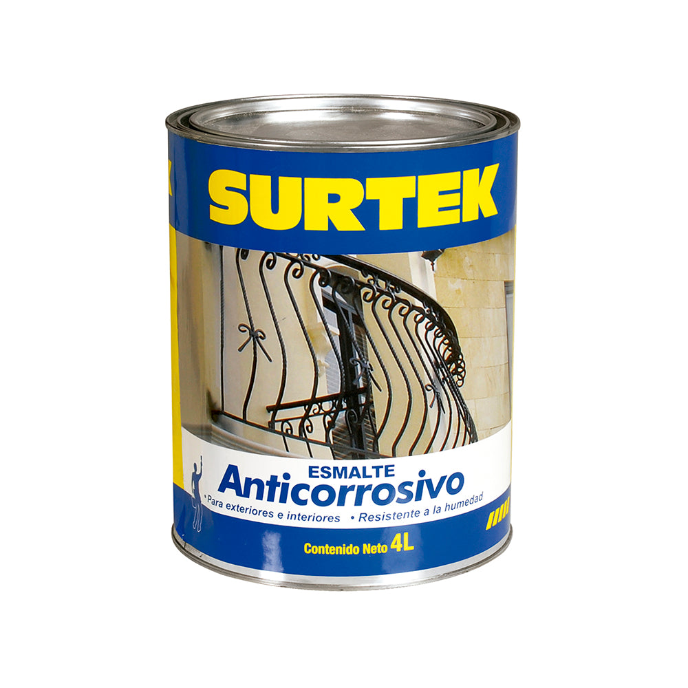 ESMALTE ANTI CORROSIVO 4 LT COLOR BLANCO SURTEK