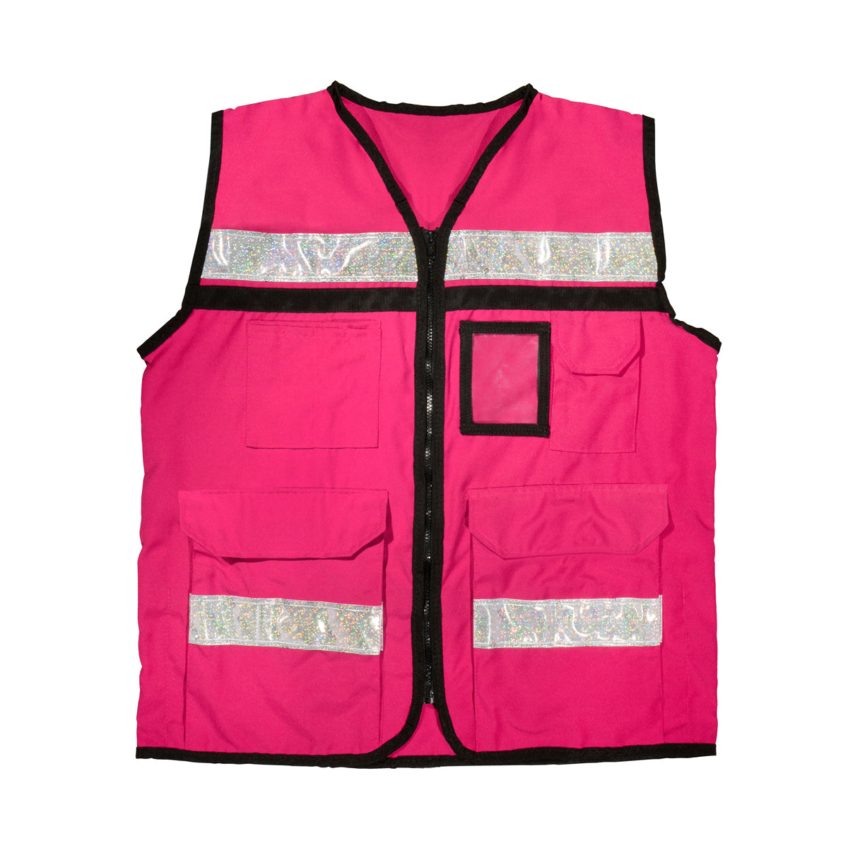 CHALECO TIPO SUPERVISOR CERRADO CON REFLEJANTE ROSA CH URREA